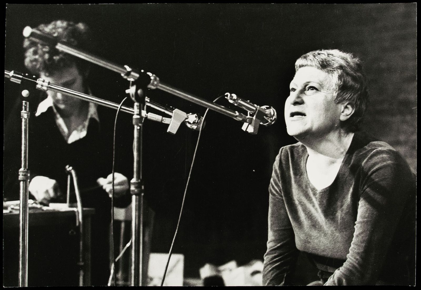 1980s Photograph of Lily Greenham and Hugh Davies performing